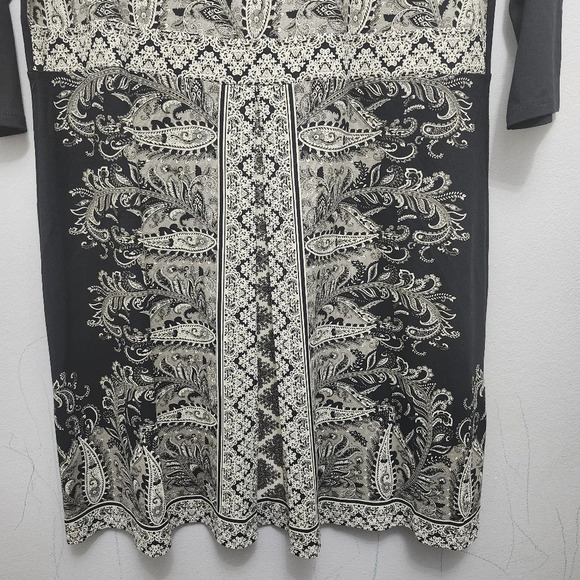 J.jill wherever collection women's mini dress size M black and cream - Picture 3 of 9